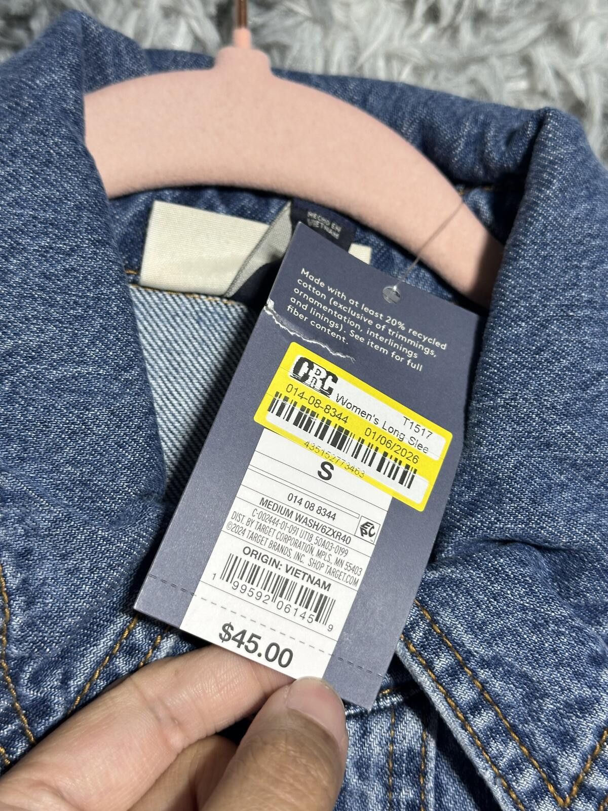 Unknown London Denim Zip-Up Long Sleeve Dress with Pockets Size S / US 4 / IT 40 - 6 Thumbnail