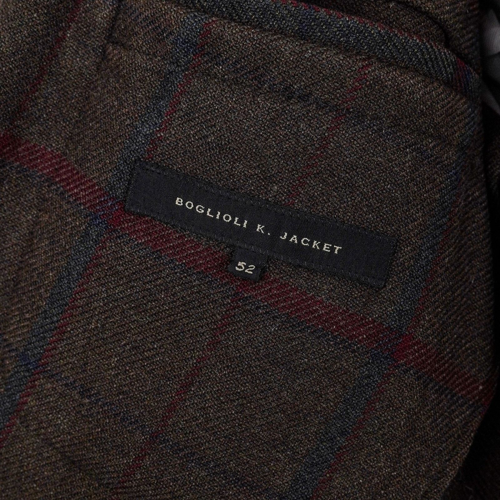 Boglioli Boglioli Brown Plaid Wool Blend Tailored Blazer K Jacket Size US L / EU 52-54 / 3 - 9 Thumbnail