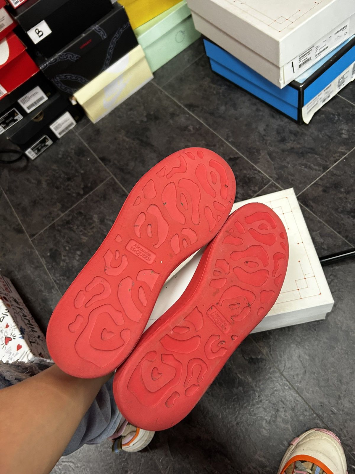 Alexander McQueen Alexander Mcqueen white/red Size US 12 / EU 45 - 5 Thumbnail