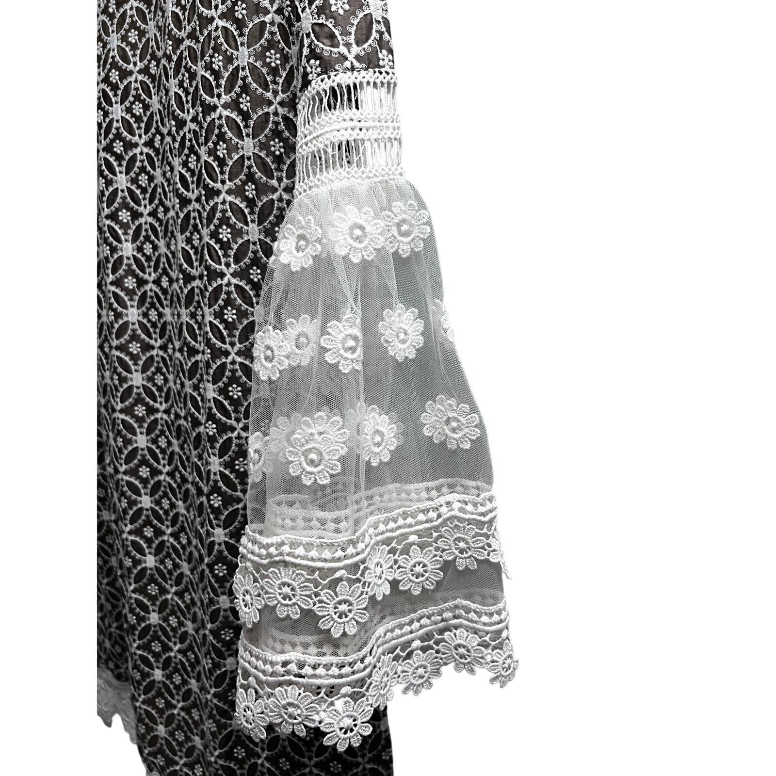 Vintage MUL MUL Vintage Boho Lace Slip On Midi Pullover Dress XS Size XS / US 0-2 / IT 36-38 - 9 Thumbnail