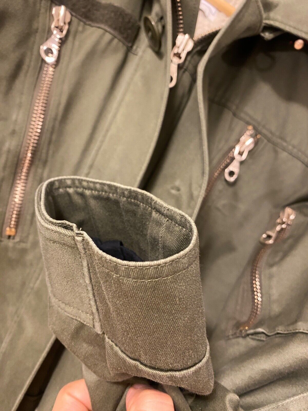 Erdem ERDEM H&M Men Pile Lined Cotton Parka Khaki Green Coat Size US M / EU 48-50 / 2 - 8 Thumbnail