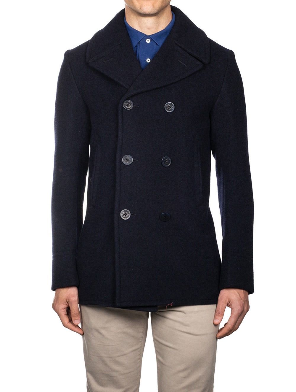 Denim & Supply Ralph Lauren Denim & Supply Ralph Lauren Wool-Blend Melton Pea Coat Size US M / EU 48-50 / 2 - 1 Thumbnail