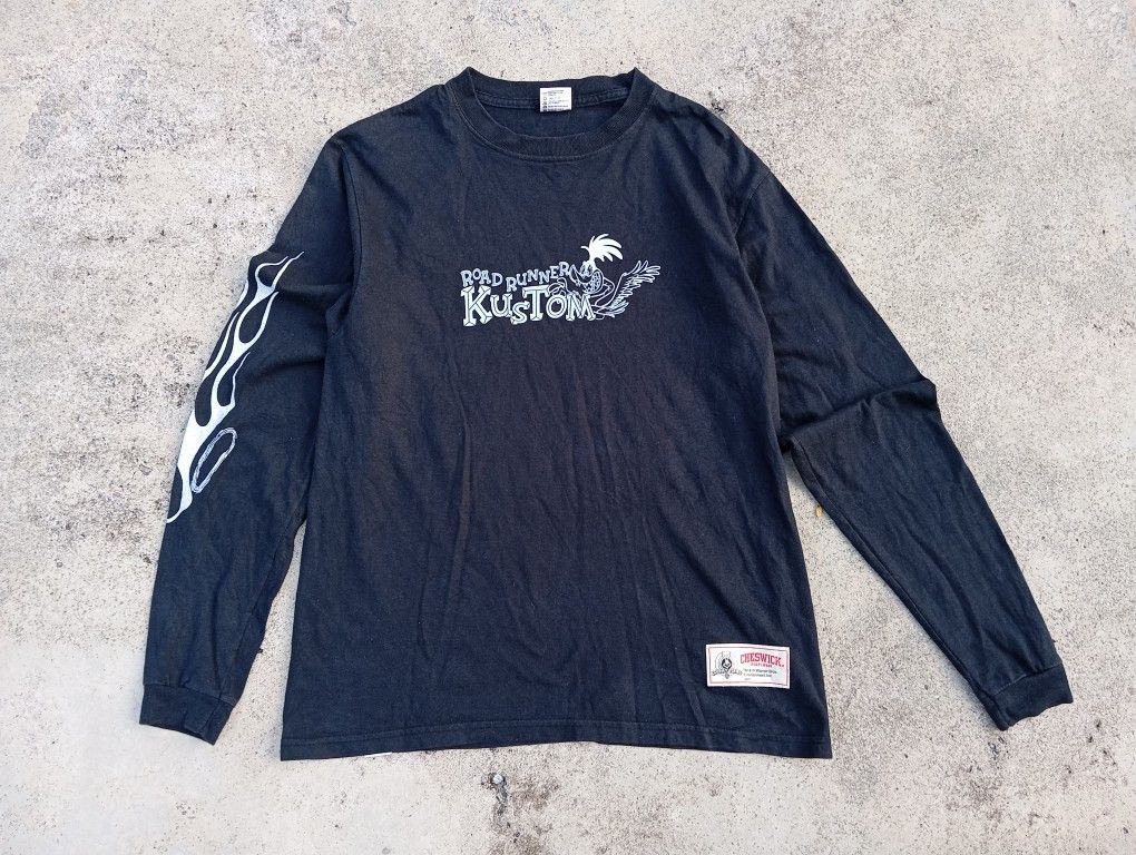 Cartoon Network × Sugar Cane Vtg Sugar Cane x Looney Tunes Road Runner Cartoon L/S Tshirt Size US M / EU 48-50 / 2 - 2 Thumbnail