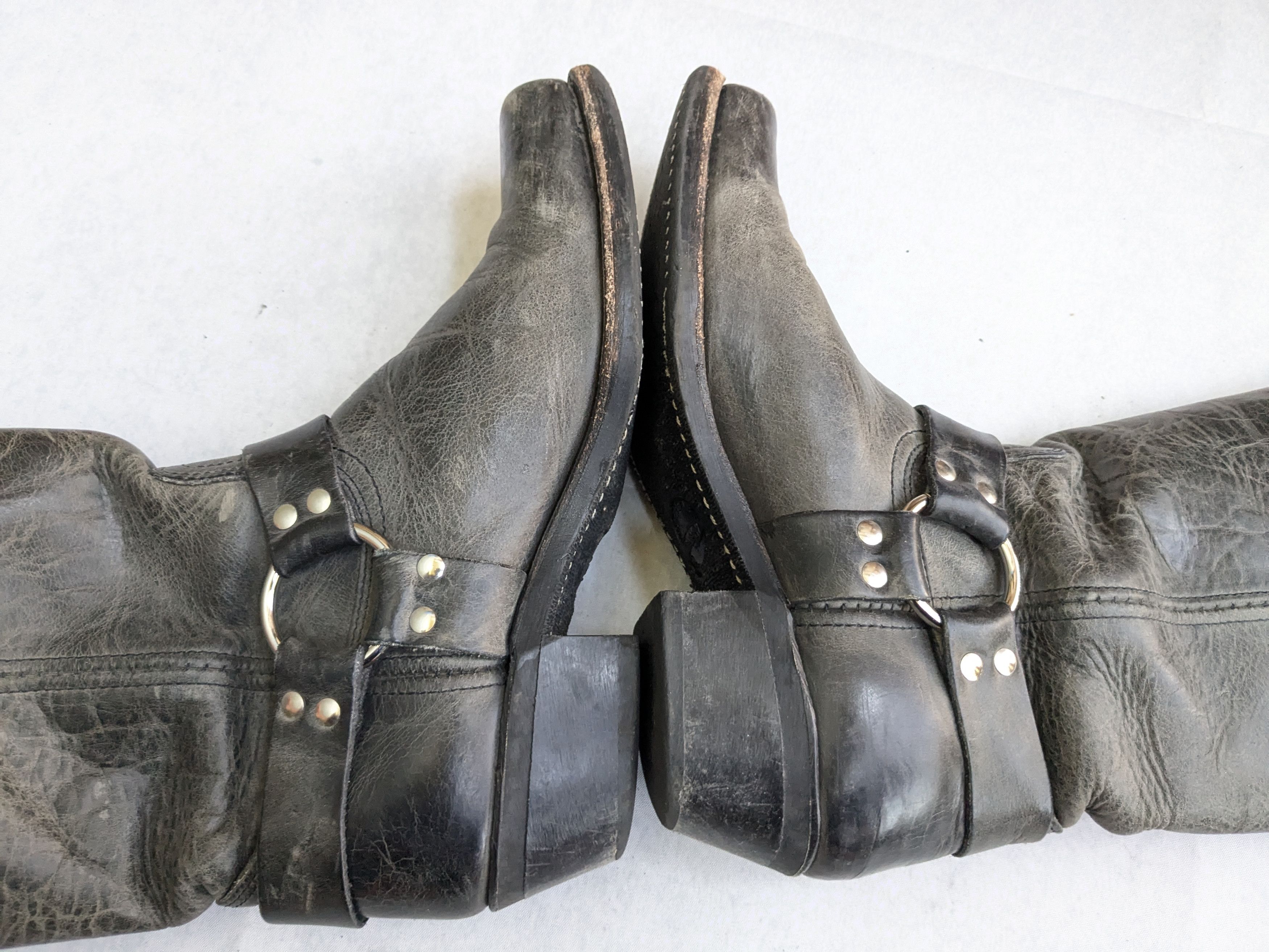 Frye Frye Harness Boots Black 8 Leather Buckle Size US 8 / EU 41 - 13 Thumbnail