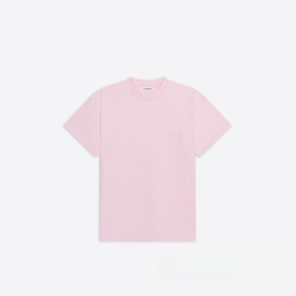 Balenciaga o1s1wg111124 T-Shirt Large Fit in Pink Size M / US 6-8 / IT 42-44 - 1 Thumbnail