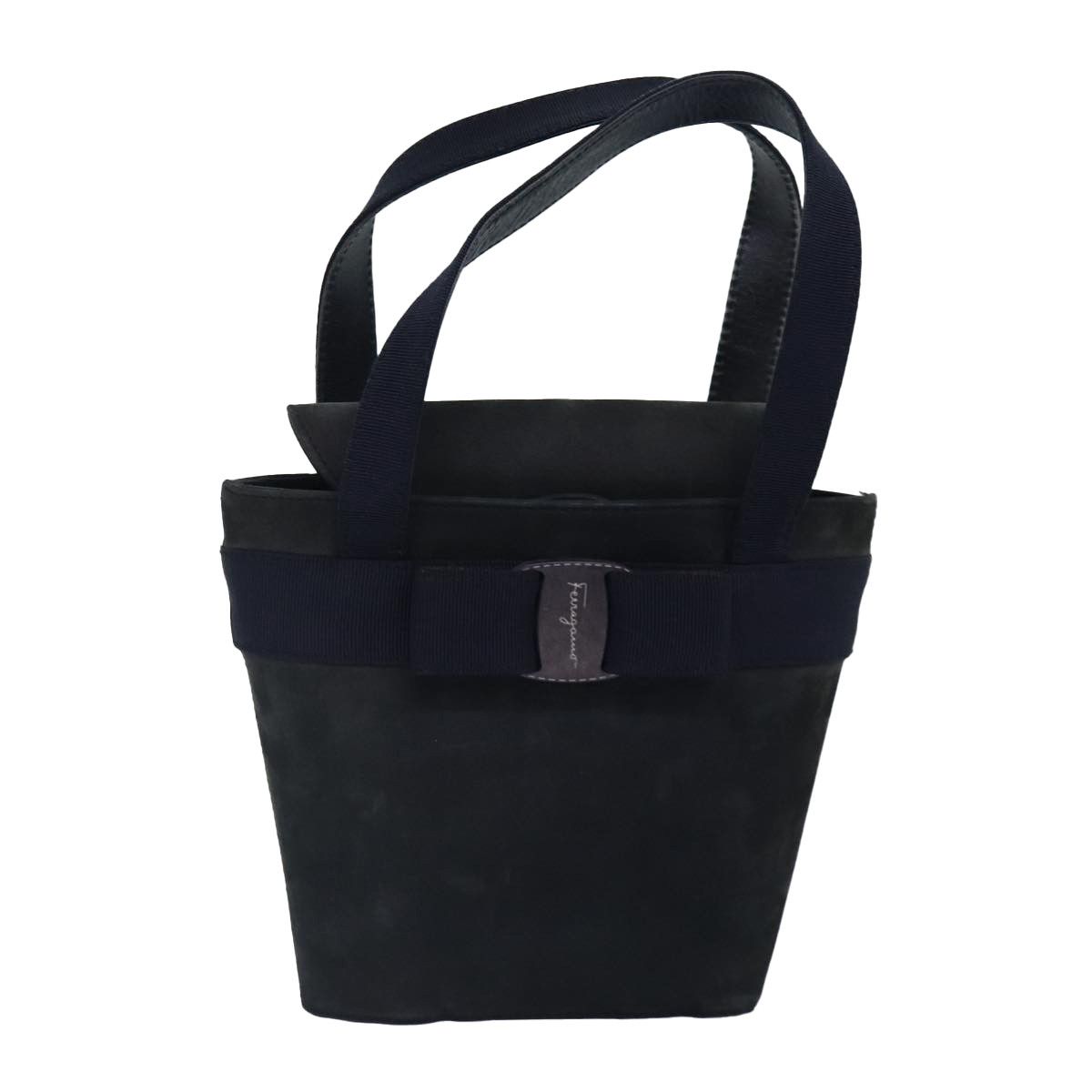 Salvatore Ferragamo Vara Navy Suede Handbag (Pre-Owned) Size ONE SIZE - 1 Thumbnail