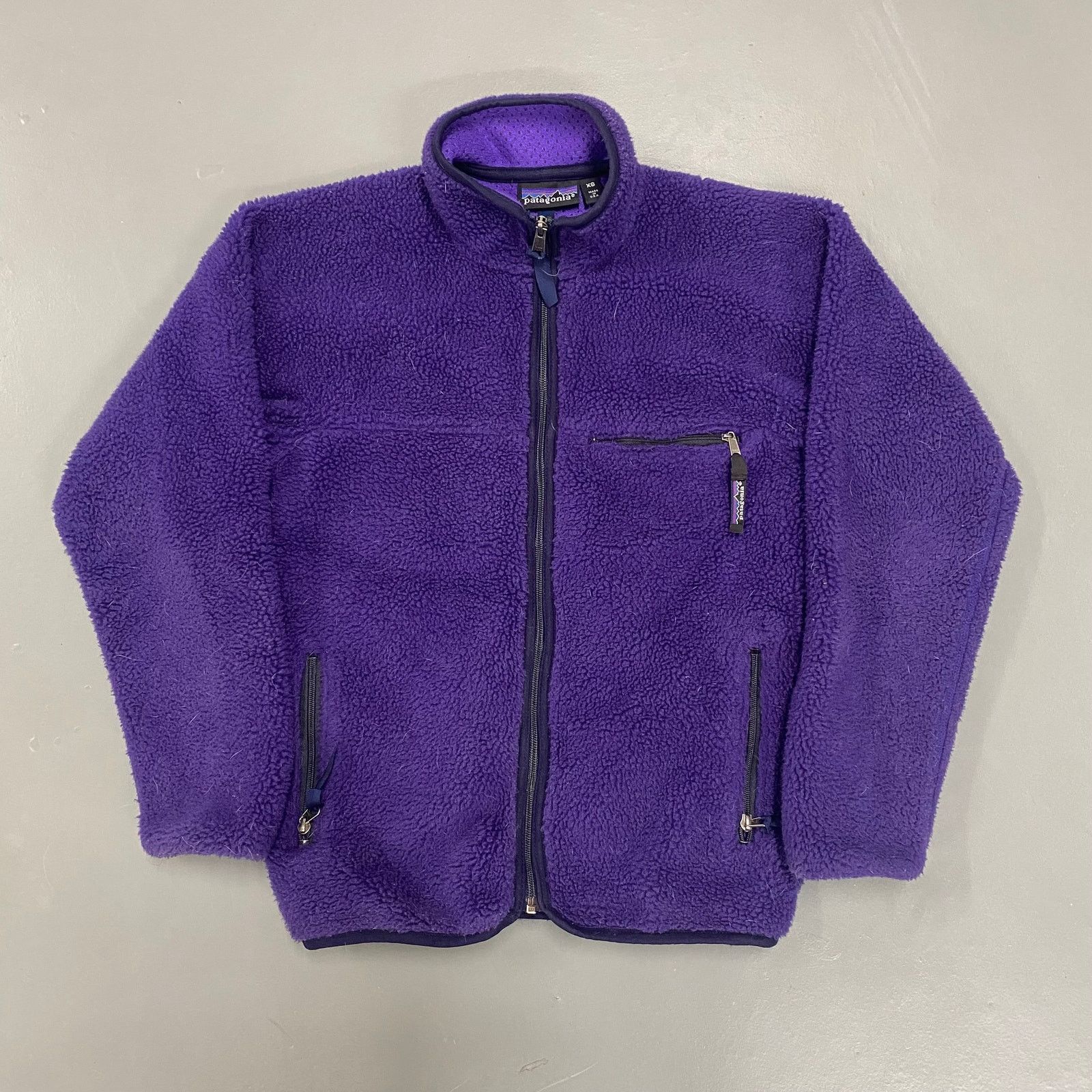 image of 90's Purple Patagonia Retro X Deep Pile Fleece, Men's (Size XS)