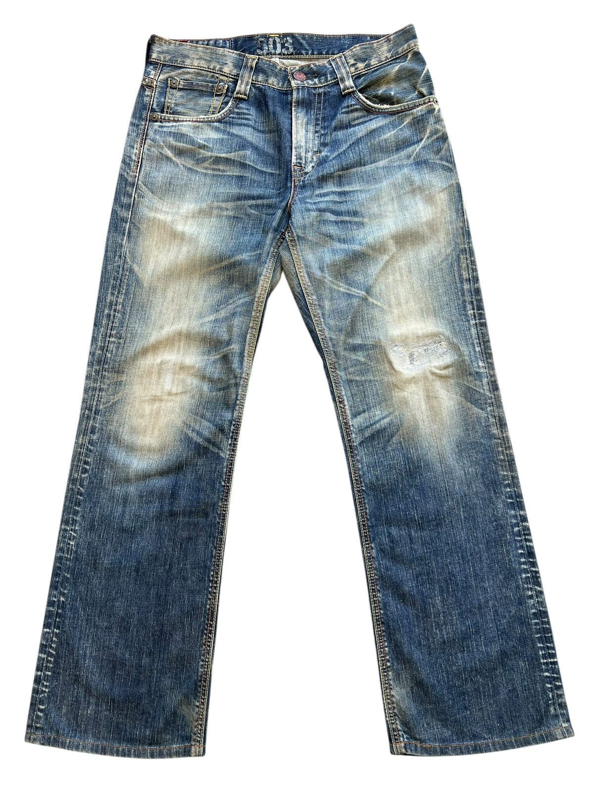 Edwin Vintage Edwin Blue Trip Bootcut Flare Denim Jeans 35x31 Size US 35 - 2 Thumbnail