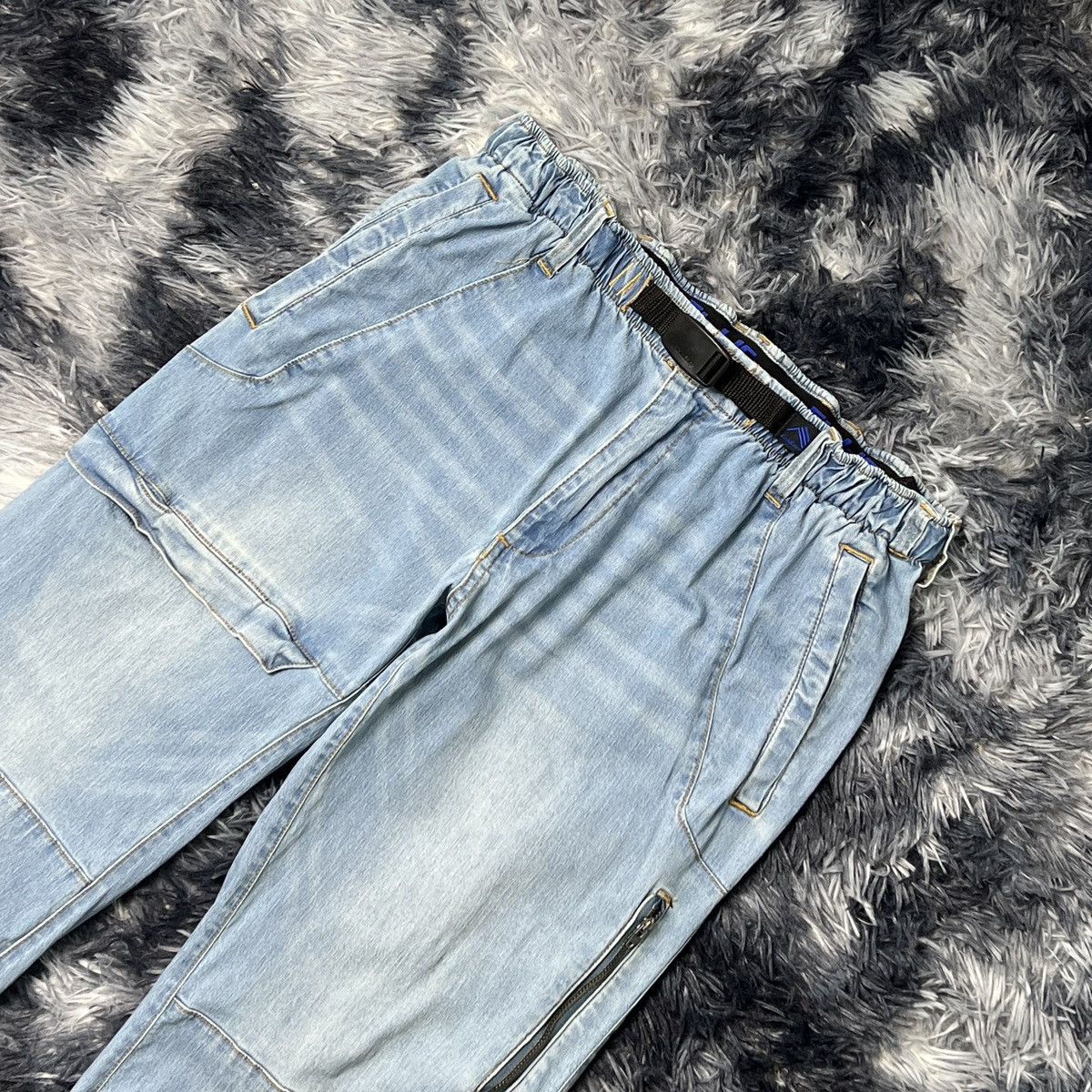 Japanese Brand FieldCore Denim Cargo Pants Size US 33 - 3 Thumbnail