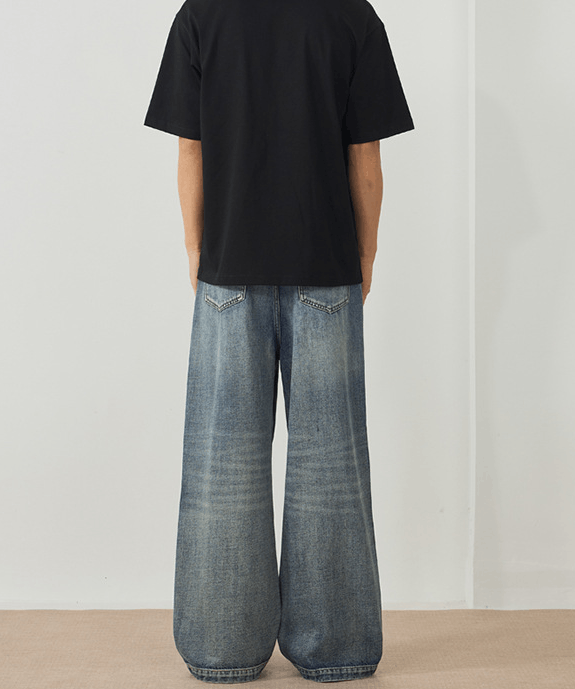 Japanese Brand × Jean Men's American retro loose distressed baggy jeans Size US 32 / EU 48 - 5 Thumbnail