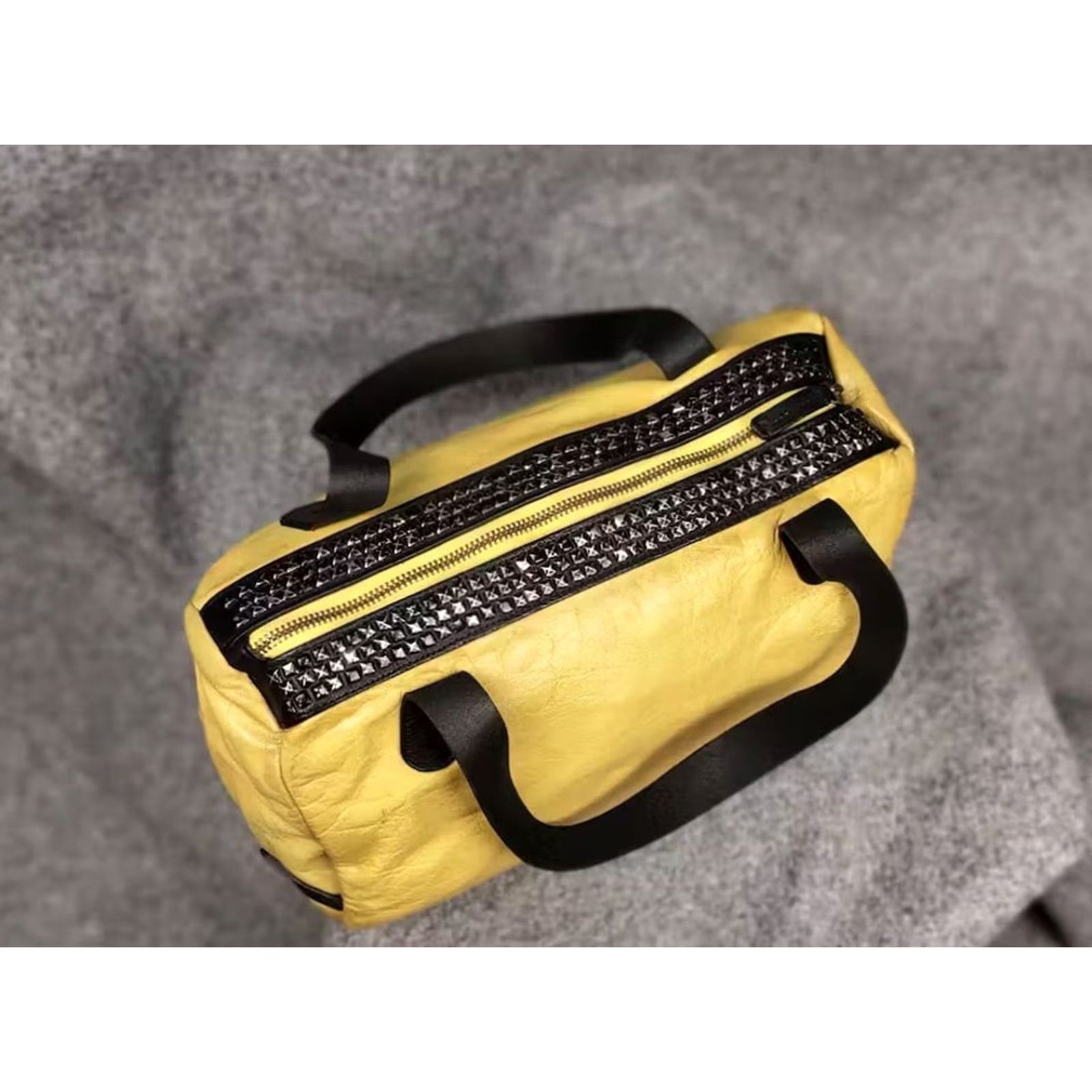 Vintage VINTAGE Rehard Italy Design Premium leather Duffle light green Travel Bag Size ONE SIZE - 4 Thumbnail