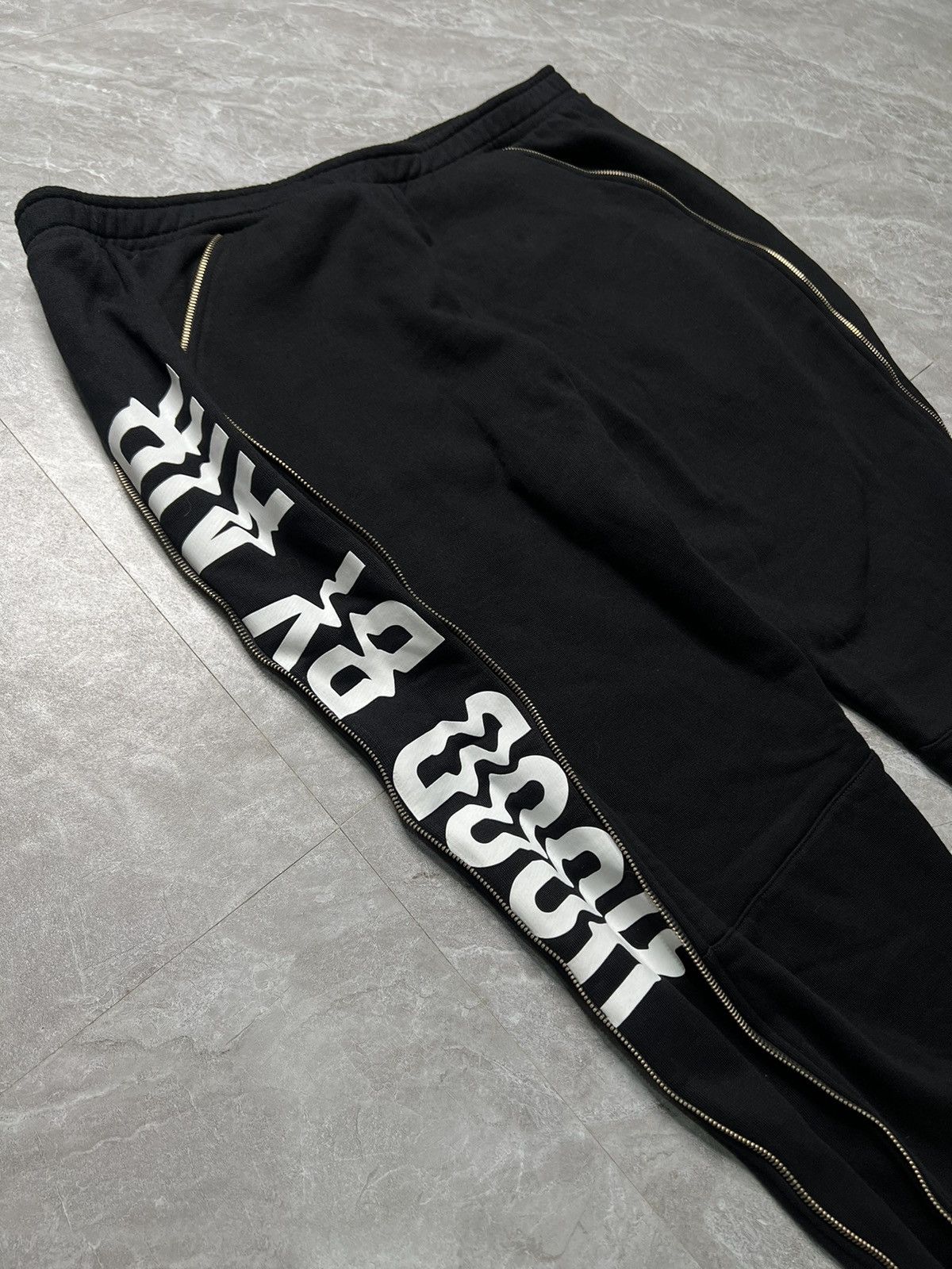 Hood By Air Double Sided Zip Logo Sweat Pants