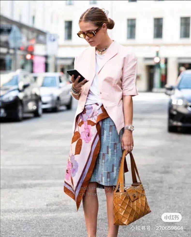 Dries Van Noten Dries Van Noten Silk Scarf Midi Skirt Size 37" - 7 Thumbnail