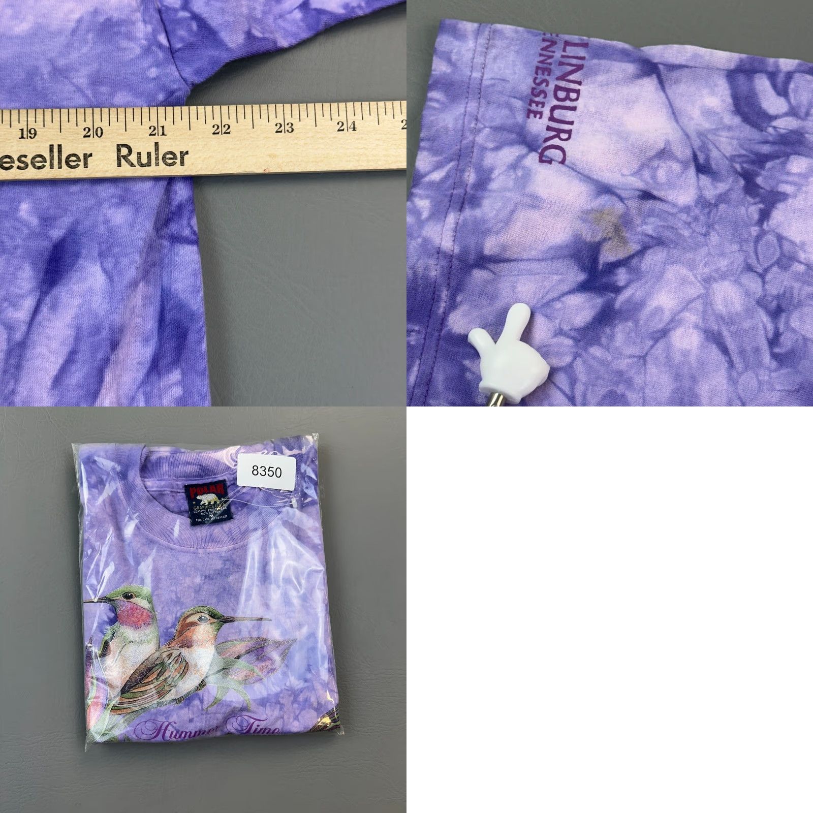 Vintage VINTAGE Polar Graphics USA Shirt Womens M Purple Hummingbird Deadstock 90s Tie Dye Shirt 90s USA Animals Bird Casual Womens Medium Size M / US 6-8 / IT 42-44 - 9 Thumbnail