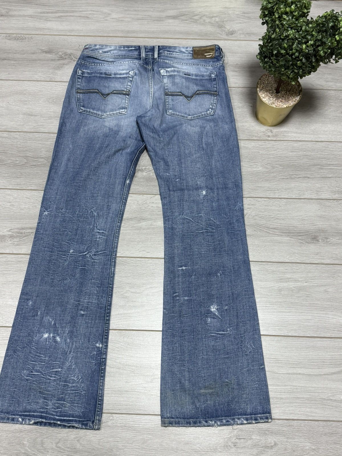Diesel Sudsel Zathan denim pants jeans flared distressed Size US 36 / EU 52 - 3 Thumbnail