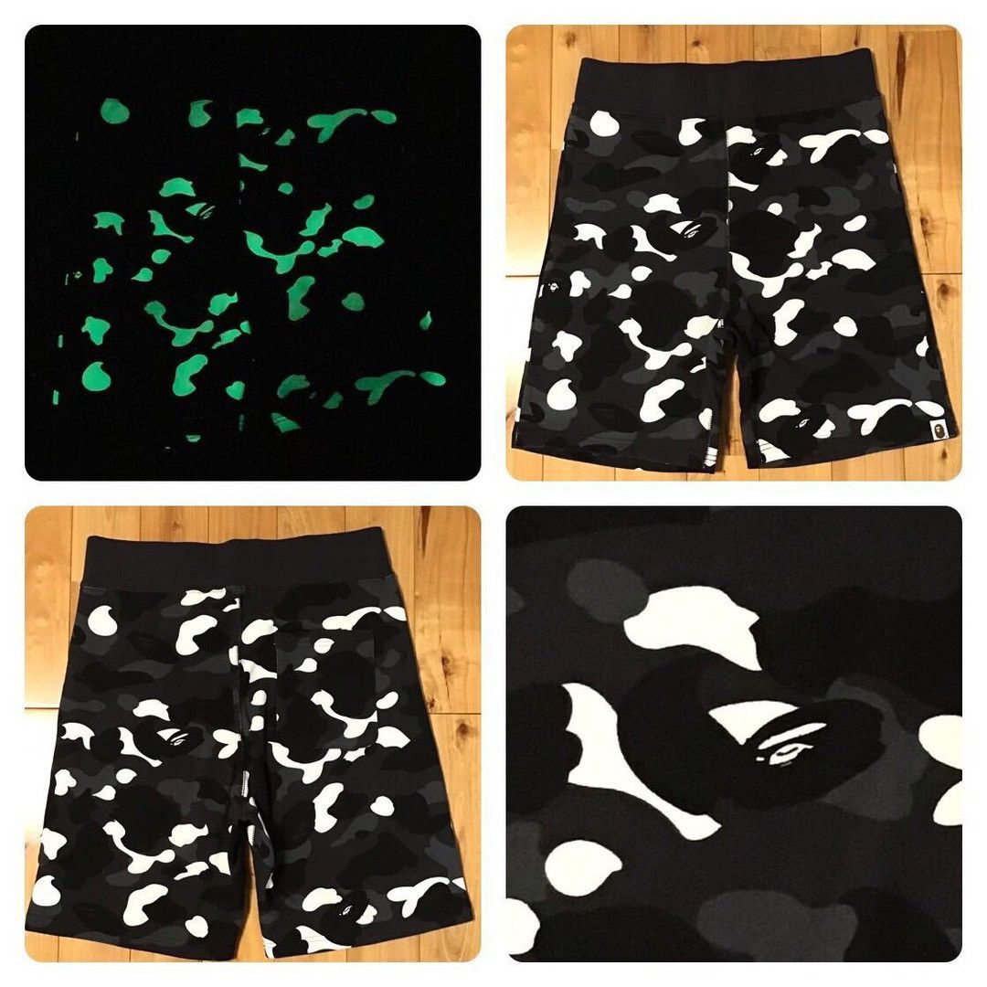 Bape Glow in the dark BAPE city camo sweat shorts APE size M Grailed