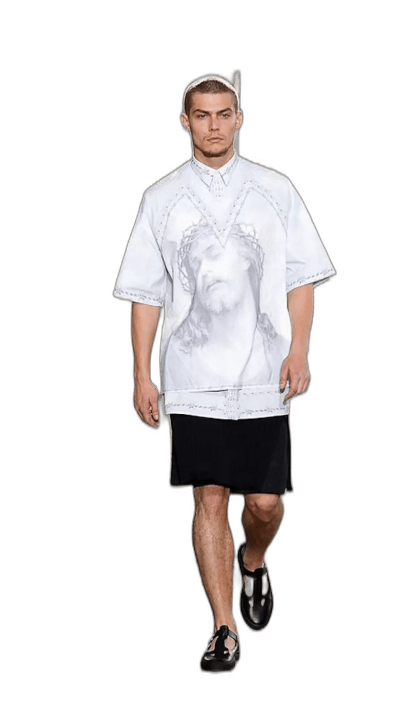 Givenchy Givenchy Jesus Print Oversized T-shirt Size US S / EU 44-46 / 1 - 1 Thumbnail