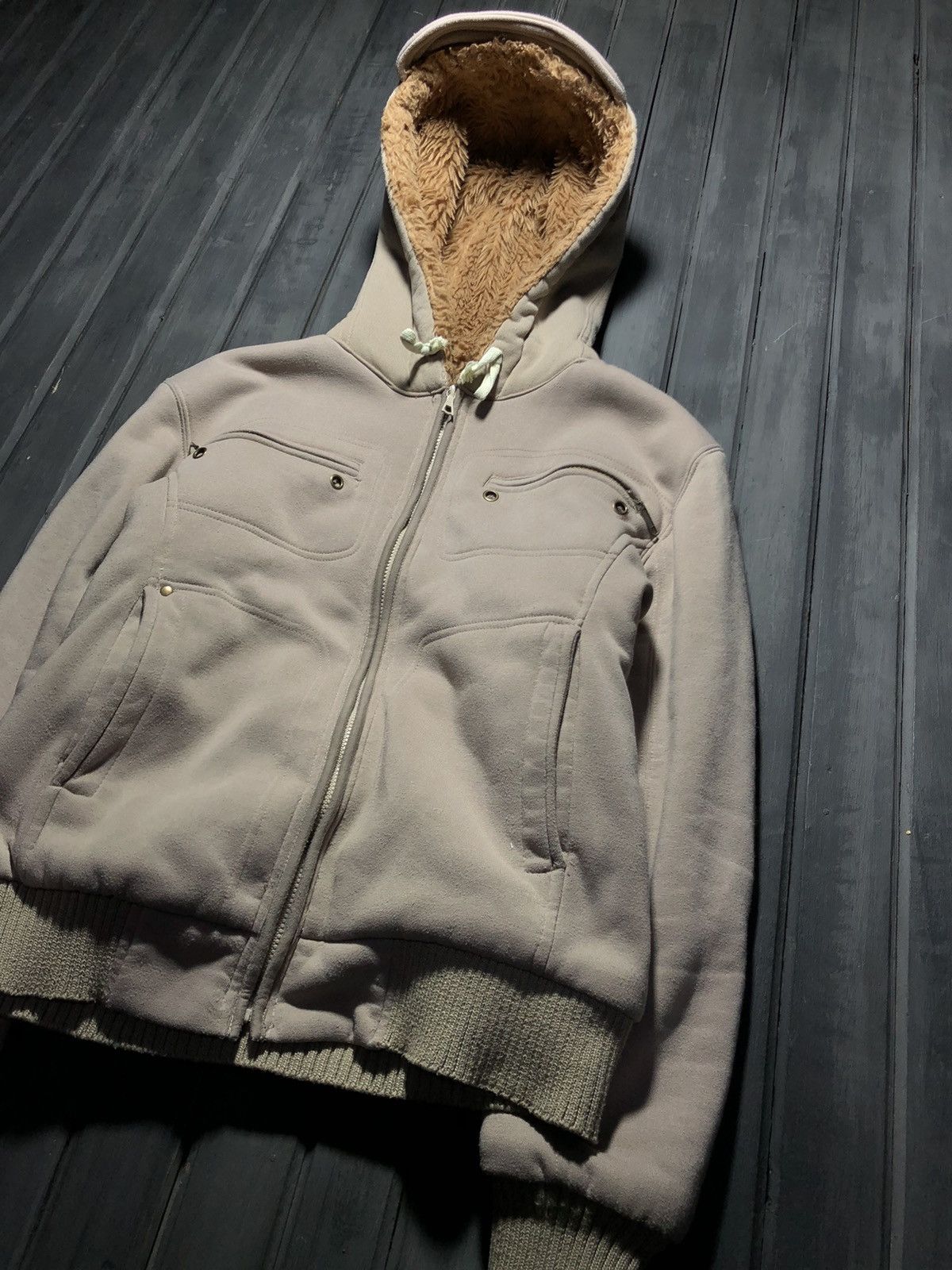 Japanese Brand Rick Owens Japanese Brand Style Zip Fur Hoodie Size US L / EU 52-54 / 3 - 3 Thumbnail
