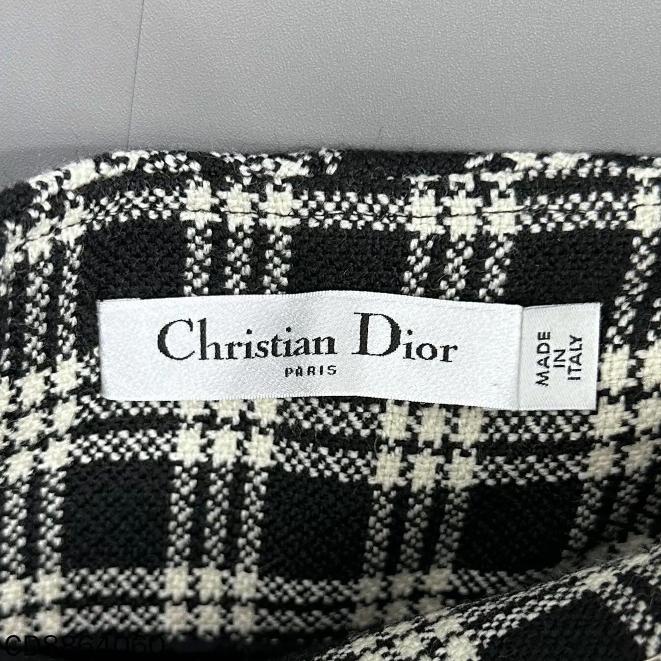 Dior Dior Houndstooth Wool Maxi Dress 38 New With Tags Size 27" / US 4 / IT 40 - 4 Thumbnail