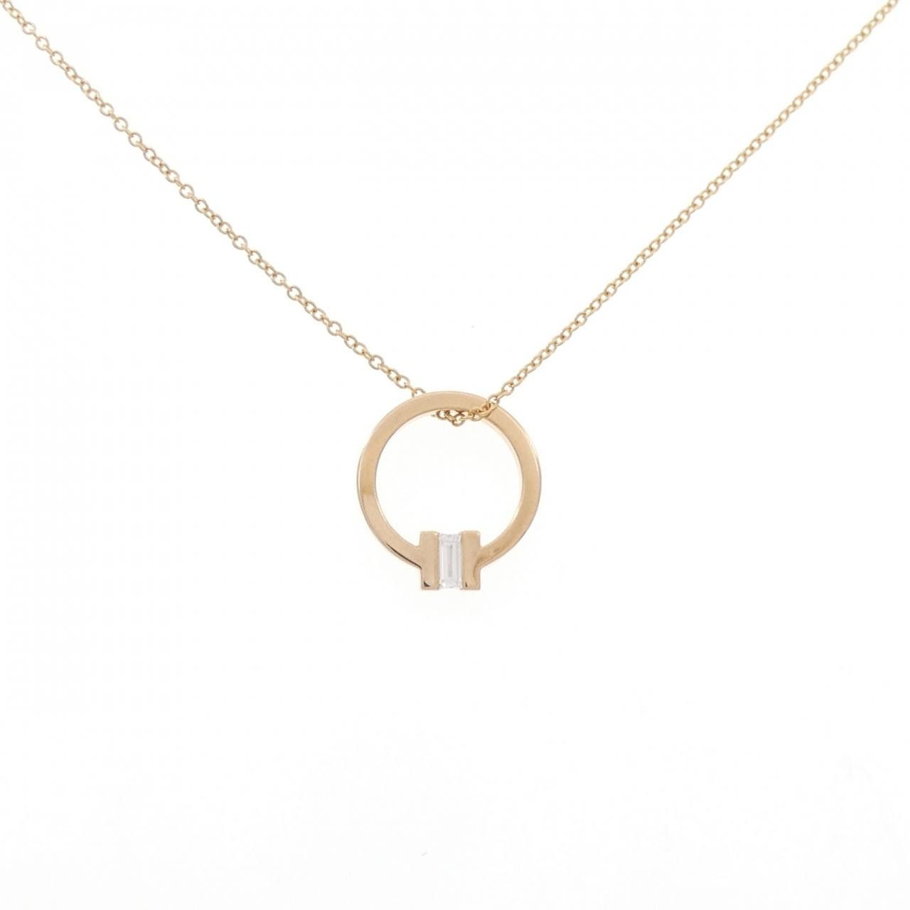 Tiffany & Co. Tiffany & Co. Tiffany T Square Au750 Necklace Crocodile skin Necklace DUTY FREE for USA Size ONE SIZE - 1 Thumbnail
