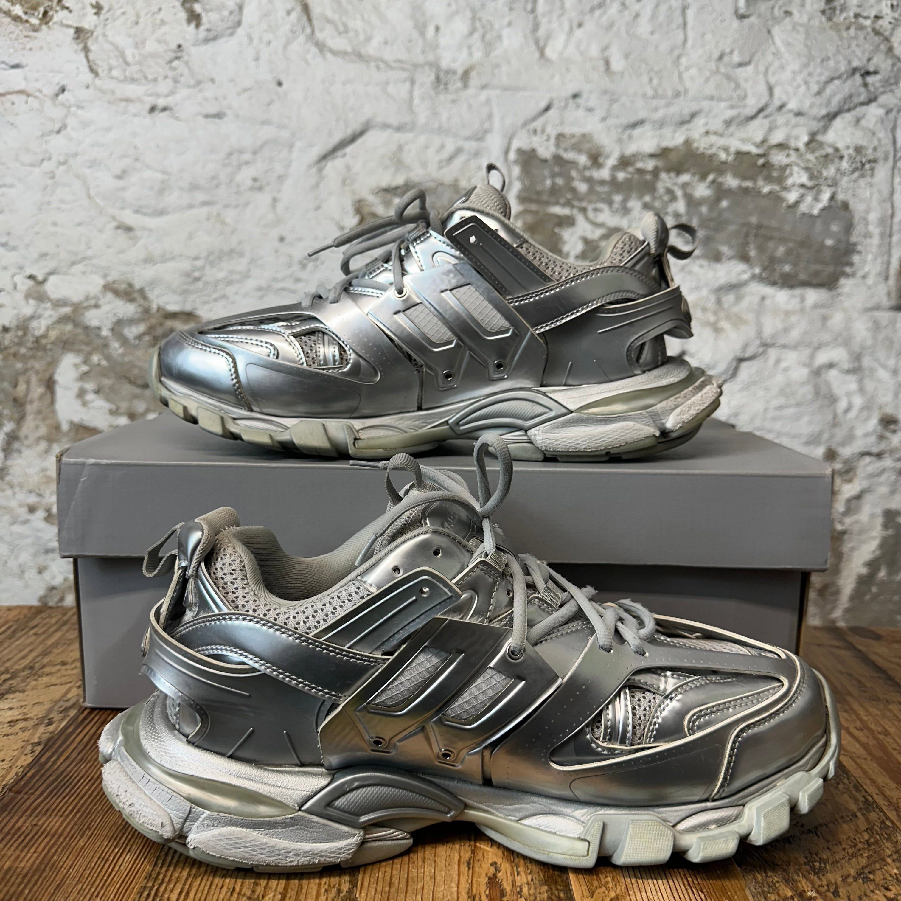 Balenciaga Balenciaga Track Runner Silver Sneaker Sz 11 (44) Size US 11 / EU 44 - 2 Thumbnail