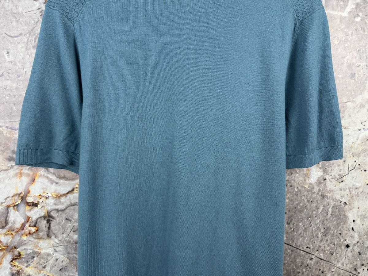 Ted Baker Ted Baker Textured Knit Polo Shirt Blue Short Sleeve Size US XL / EU 56 / 4 - 11 Thumbnail