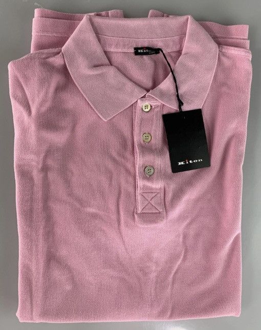 Kiton Kiton 🇮🇹 Dusty Rose 3-Button Cotton Resort Polo Shirt XXL NWT Size US XXL / EU 58 / 5 - 8 Thumbnail