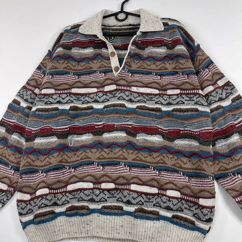 Other Vintage Coogi Style Knitted Wool Sweater Men's Sz L Size US L / EU 52-54 / 3 - 2 Thumbnail