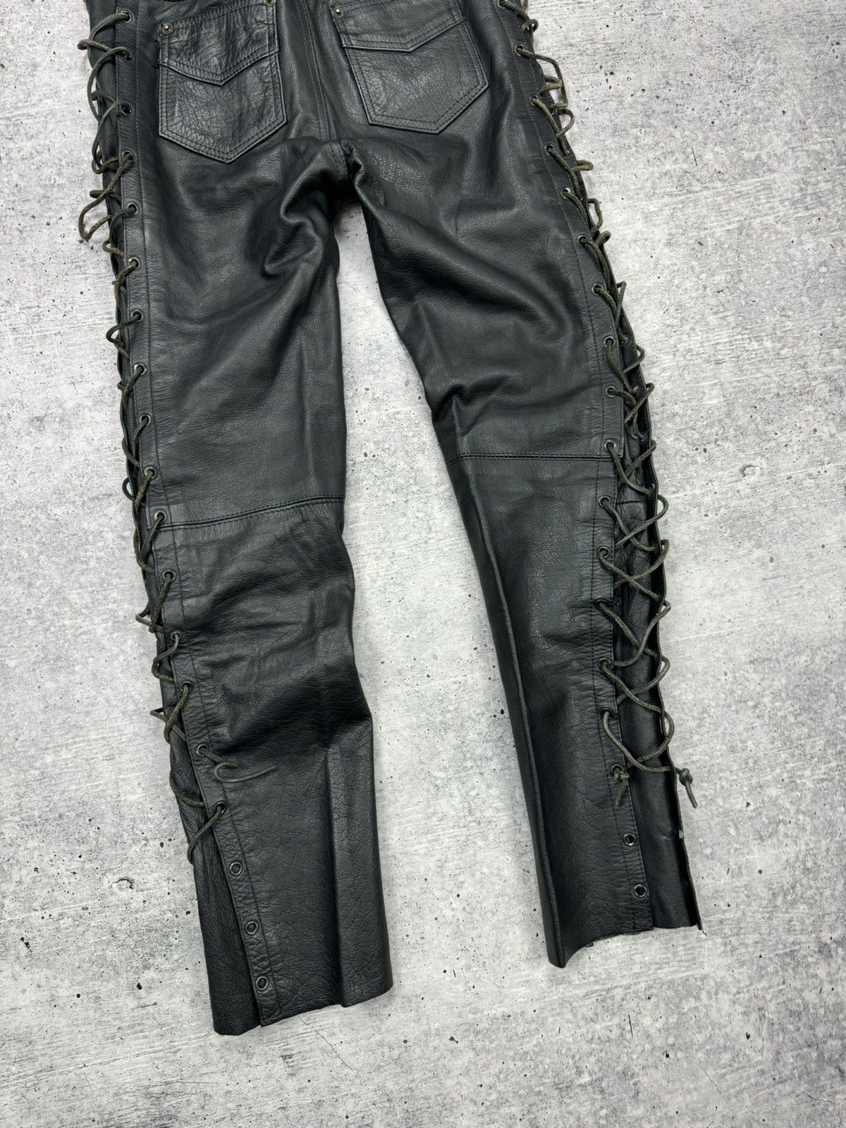 Genuine Leather × Vintage Vintage 90’s Y2K Style Casual Cowboy Genuine Leather Pants Size US 30 / EU 46 - 18 Thumbnail