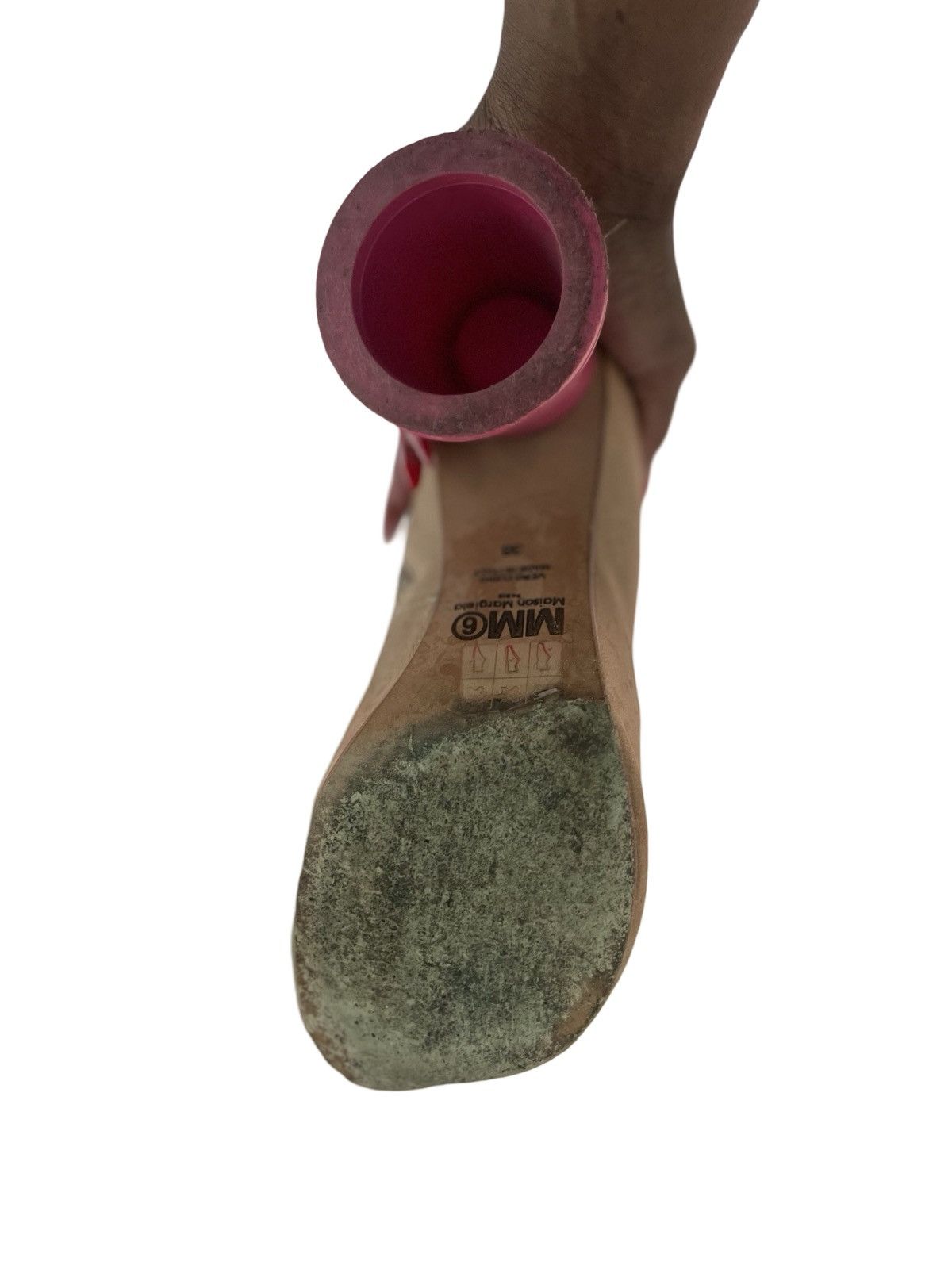 Maison Margiela MM6 MAISON MARGIELA | LEATHER PINK CUP BOOTIES Size US 8 / IT 38 - 8 Thumbnail
