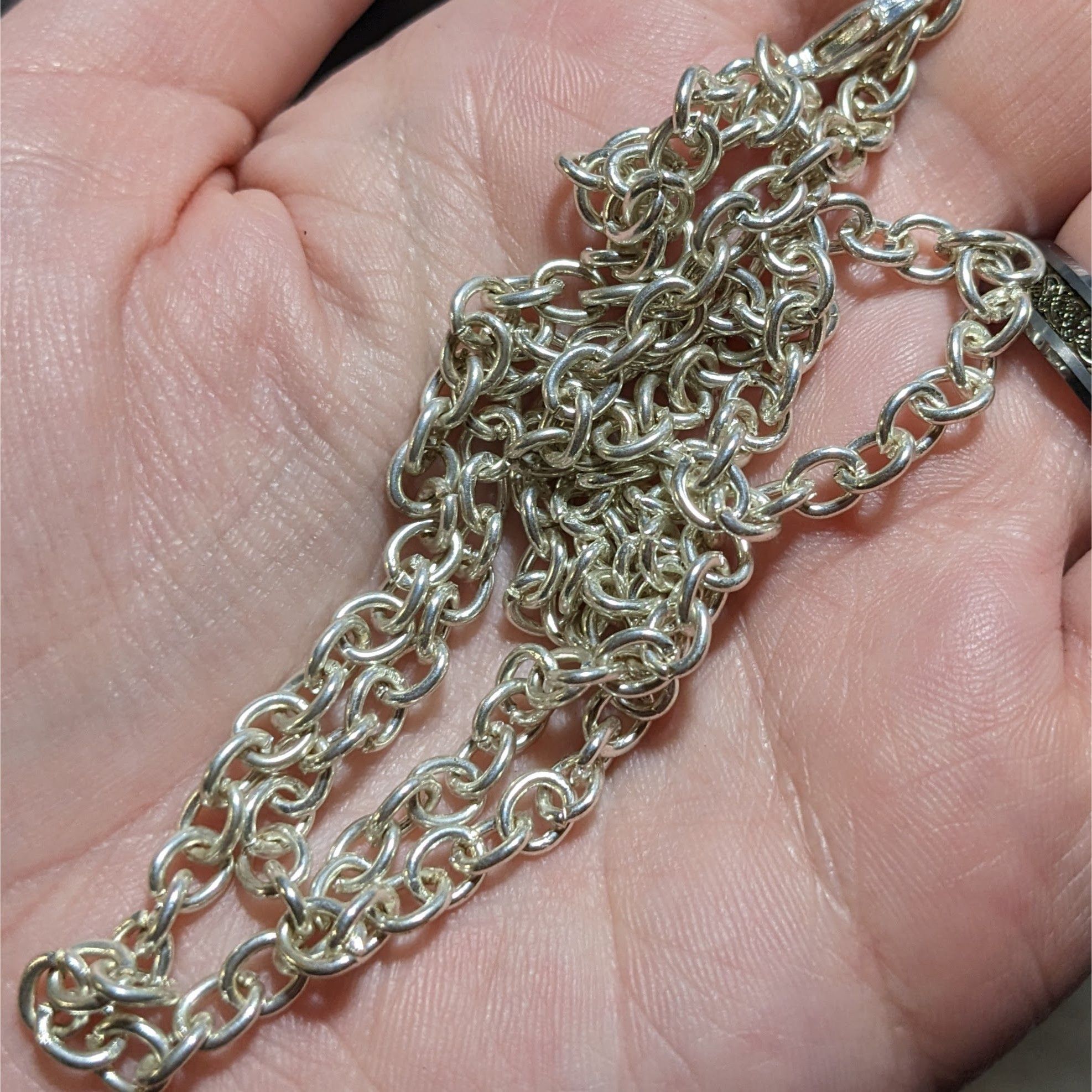 Other Simple Bright Silver Chain Adjustable Necklace Size ONE SIZE - 3 Thumbnail
