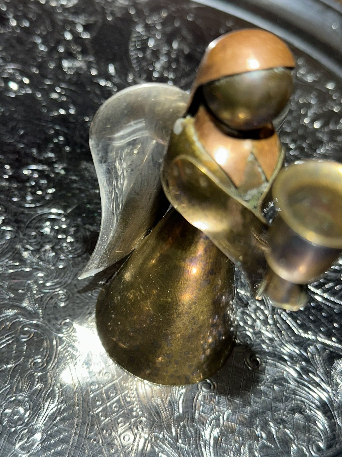 Other Gold and Silver And Copper Angel candle holder Figurine Size ONE SIZE - 7 Thumbnail