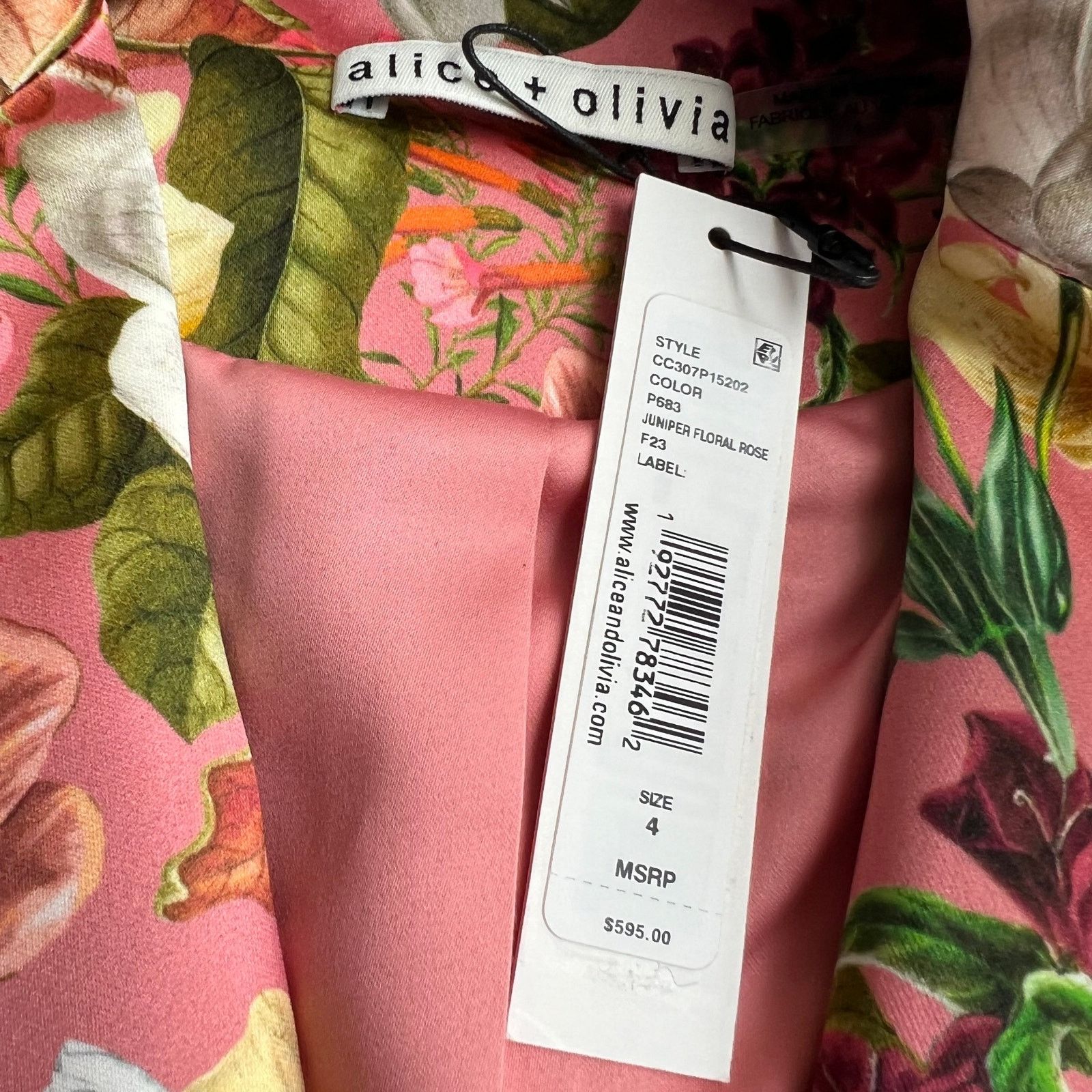 Alice + Olivia ALICE + OLIVIA Floral Rose Blazer,US4 + Shorts Set, US2 Size S / US 4 / IT 40 - 7 Thumbnail
