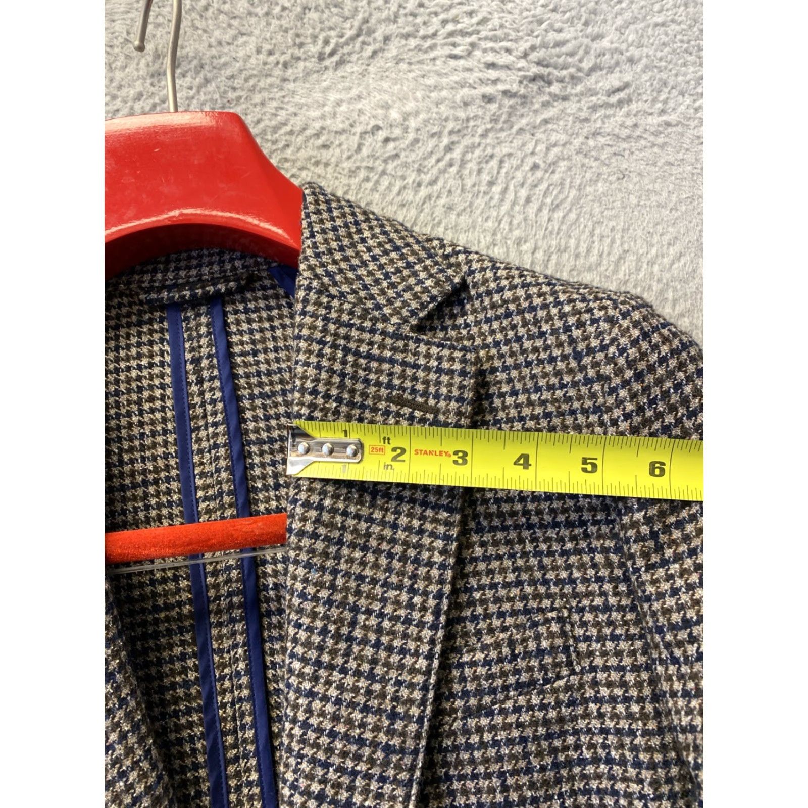 Bonobos BONOBOS Blazer 36R Slim Wool Blend Brown Houndstooth Jacket /0692 Size 36R - 7 Thumbnail