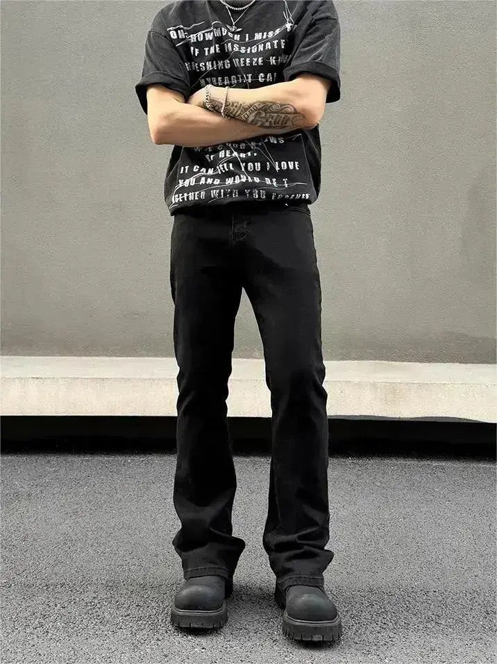 Japanese Brand Straight stretch slim fit jeans Size US 32 / EU 48 - 6 Thumbnail