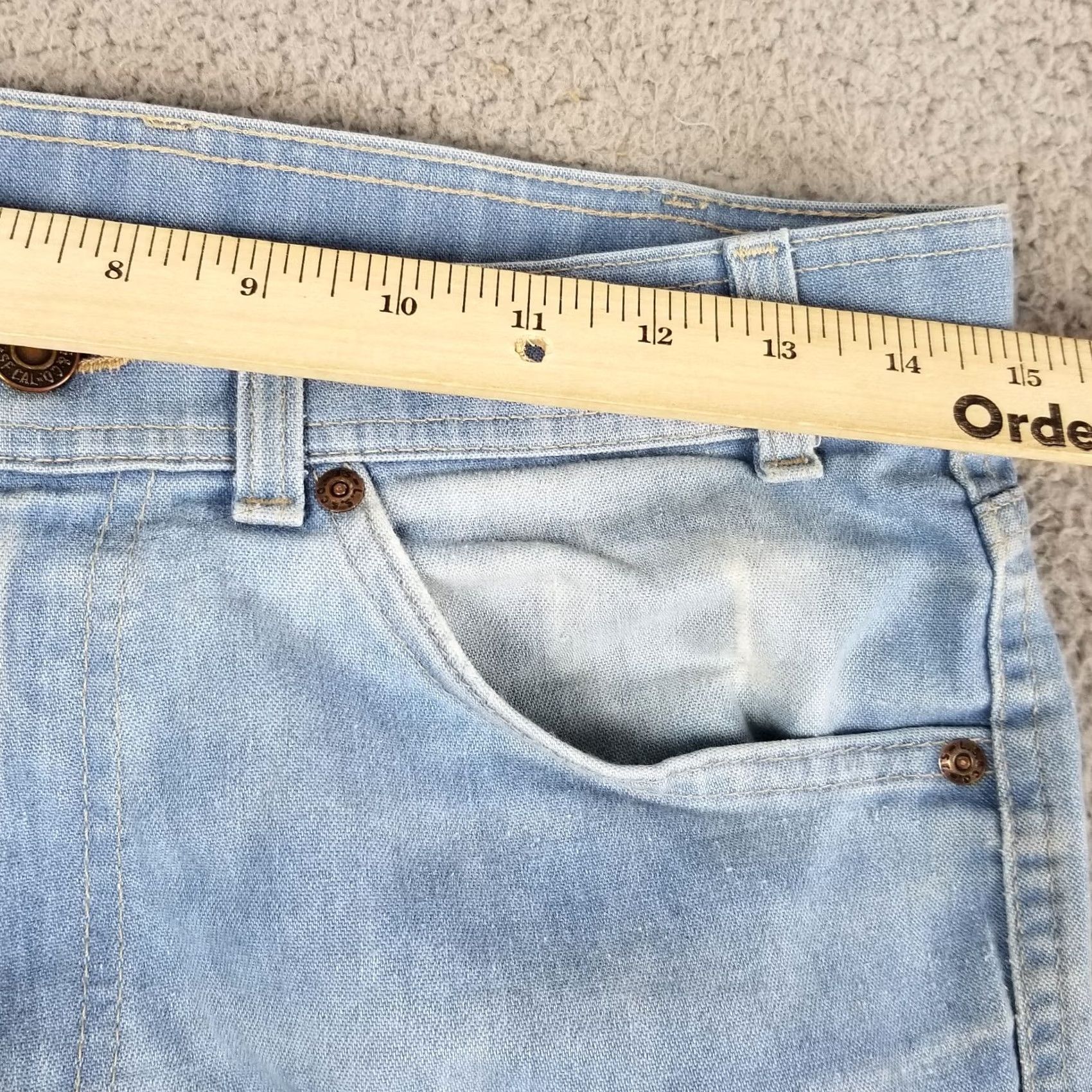 Levi's Levi's Jeans 32X30 Bootcut Blue Polyester Blend 1981 80s USA Unisex Adults Vintage Size US 32 / EU 48 - 4 Thumbnail