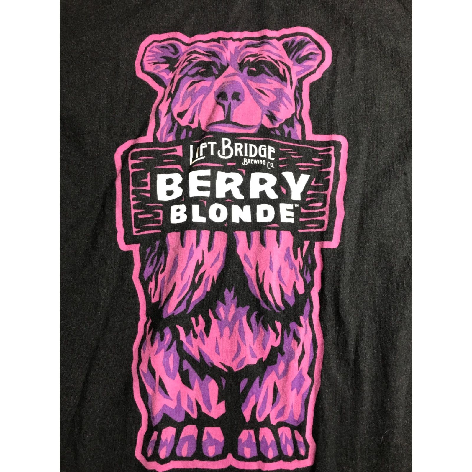 Vintage Bella + Canvas Shirt Men Large Black Lift Bridge Brewing Co Berry Blonde T-Shirt Crew Neck Short Sleeve Solid Size US L / EU 52-54 / 3 - 2 Thumbnail