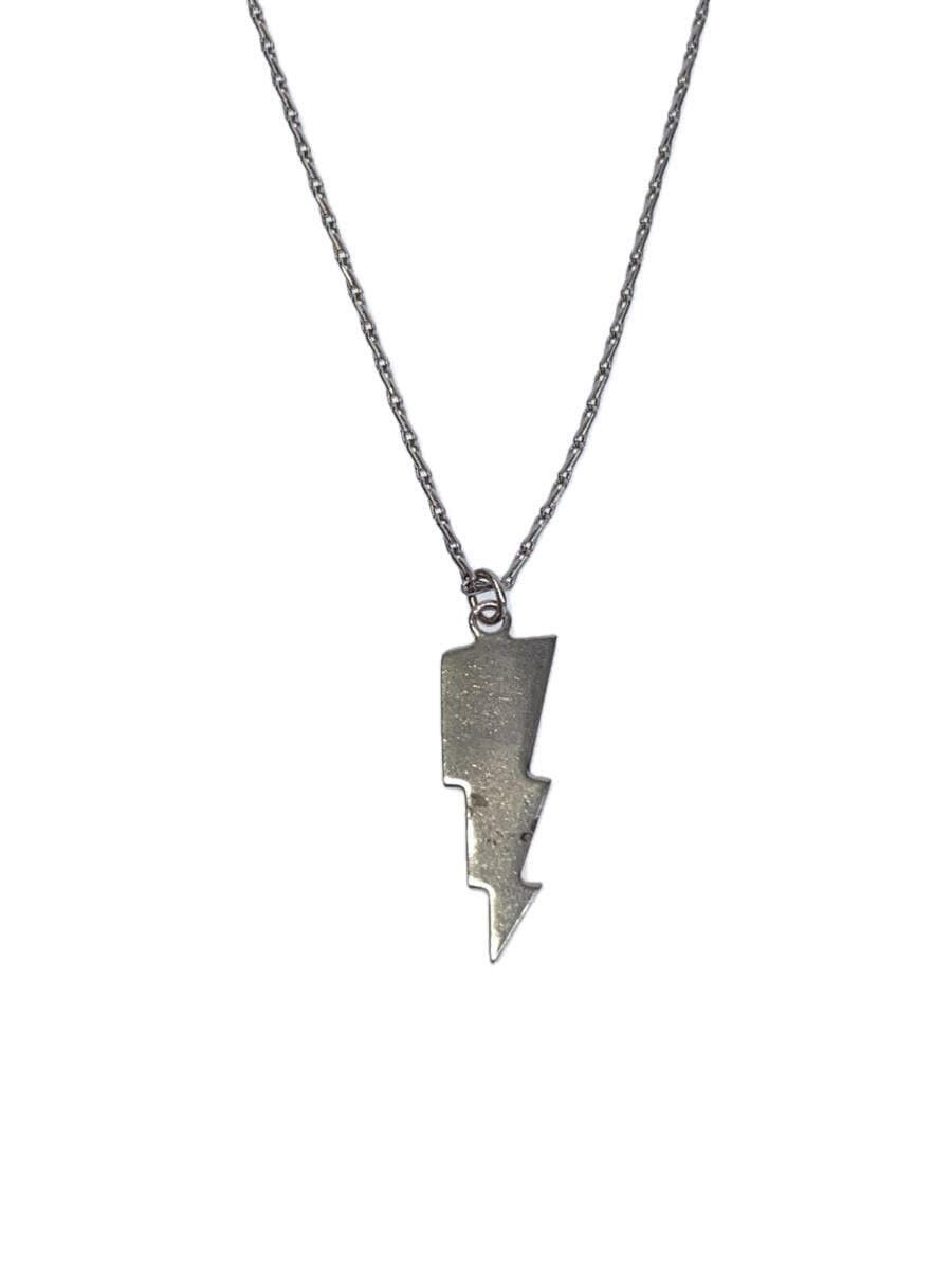 image of Undercover Lightning Bolt Necklace in Silver, Men's