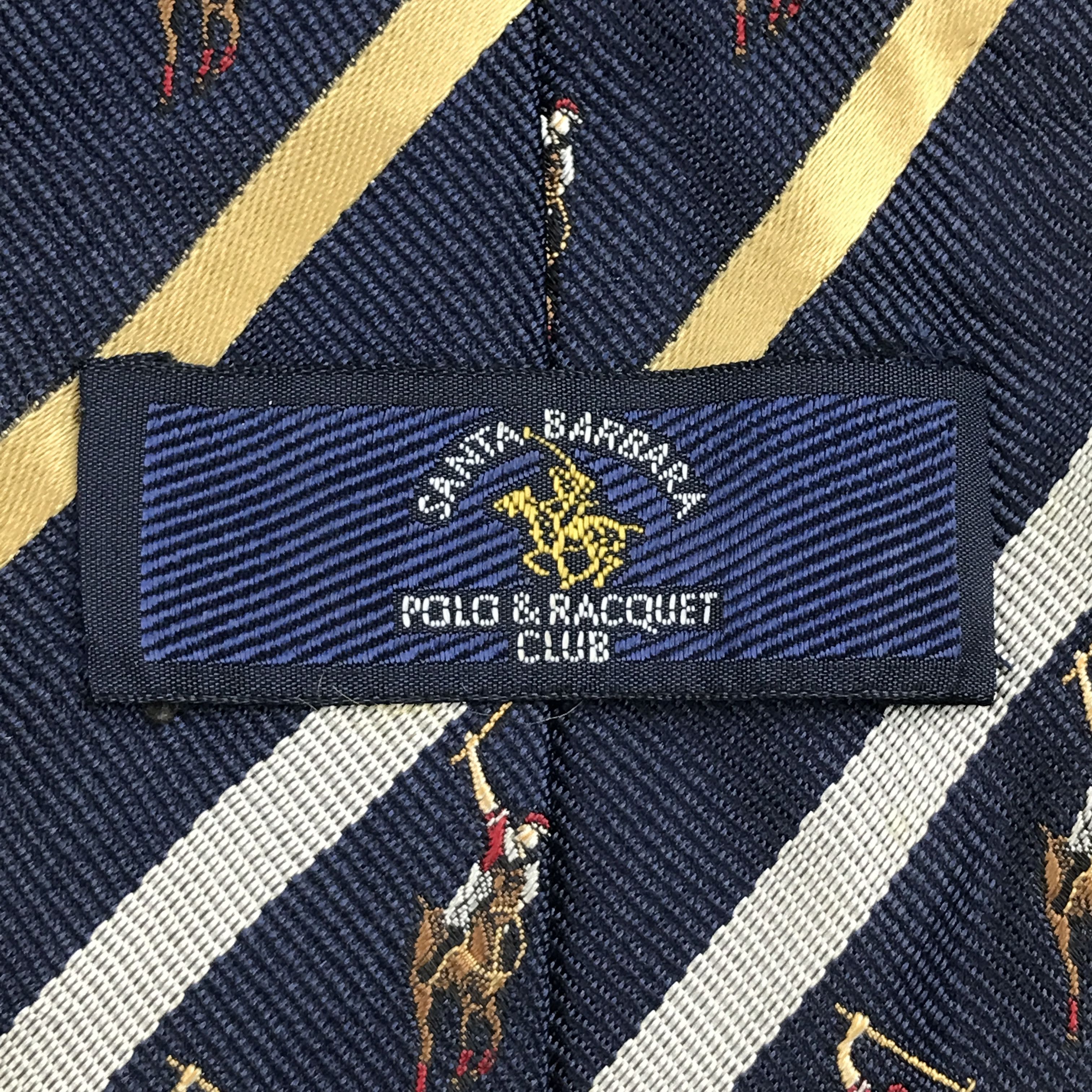 Designer × Polo Ralph Lauren × Vintage Vintage Polo & Racquet Silk Necktie Size ONE SIZE - 8 Thumbnail