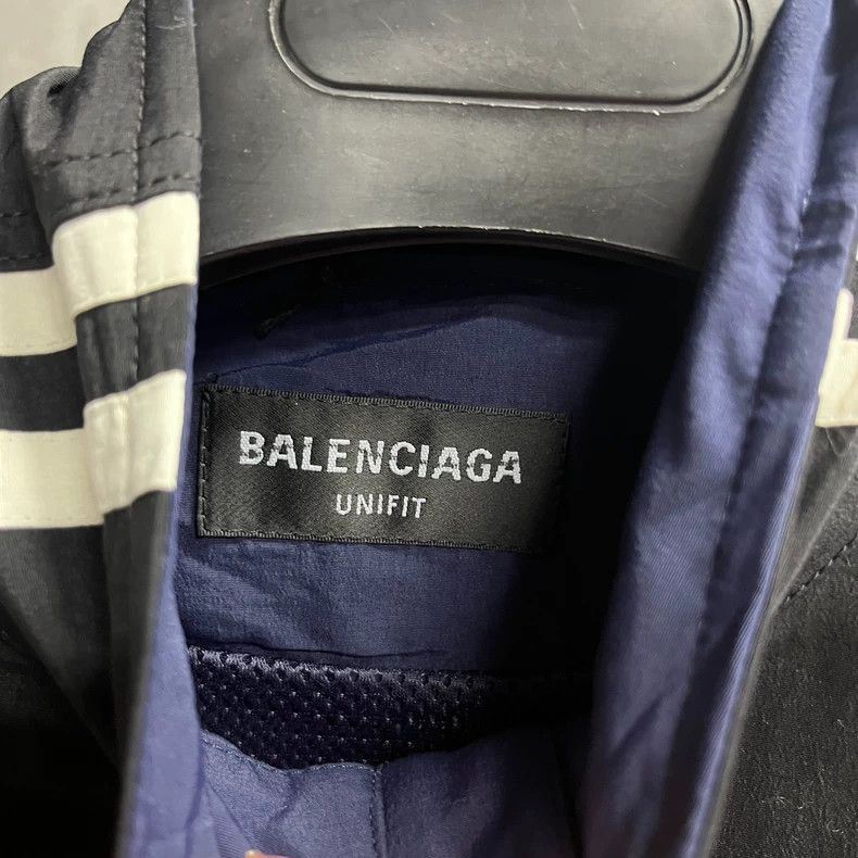 Balenciaga Balenciaga Indigo striped letter stand up collar insert sle Size US L / EU 52-54 / 3 - 2 Thumbnail