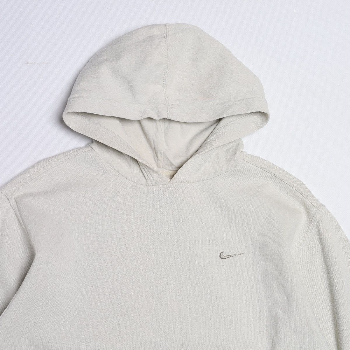 Nike Vintage Nike Beige Swoosh Hoodie Size US M / EU 48-50 / 2 - 6 Thumbnail