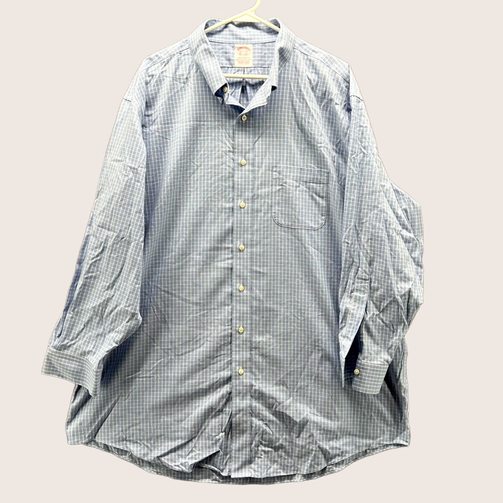 Brooks Brothers VINTAGE Brooks Brothers Shirt Men 18.5 34 Blue Gingham Regent Madison Poplin Button-Down Shirts Mens Regular Blue Pattern Check Long Sleeve Collared Size US XXL / EU 58 / 5 - 1 Thumbnail