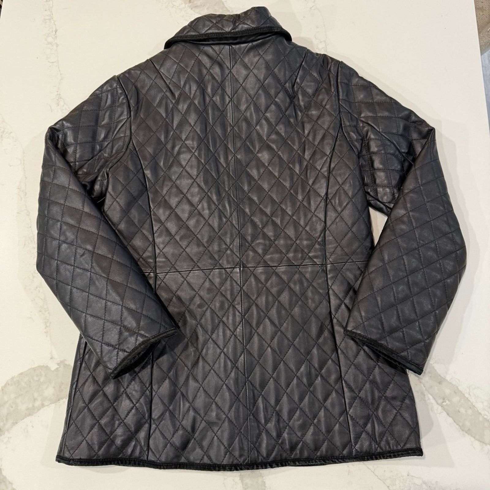 Covington Covington Quilted Button Front Leather Jacket Womens Medium Size M / US 6-8 / IT 42-44 - 6 Thumbnail