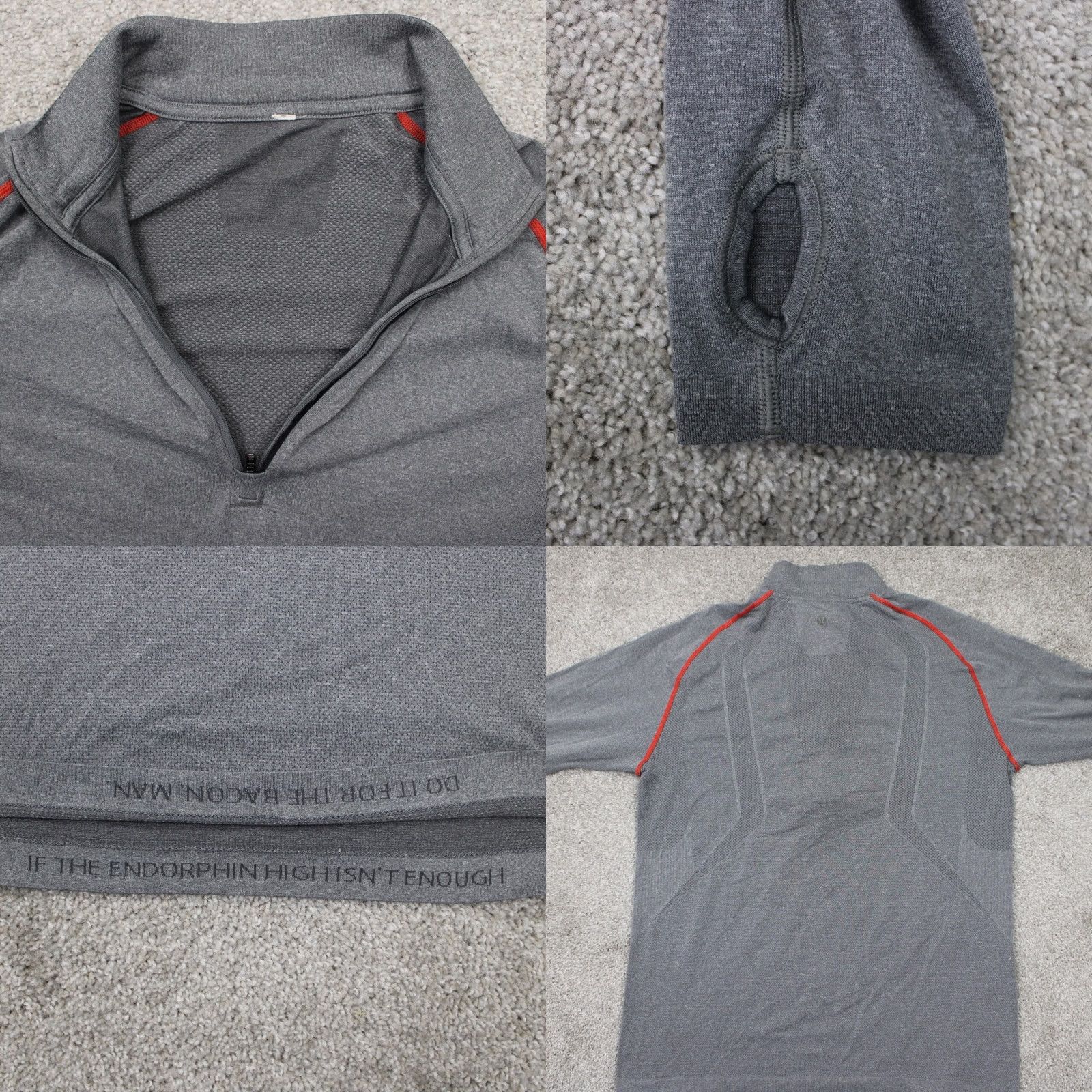 Lululemon Lululemon Metal Tech Sweatshirt Mens Large Gray 1/4 Zip Long Sleeve Pullover Size US L / EU 52-54 / 3 - 8 Thumbnail