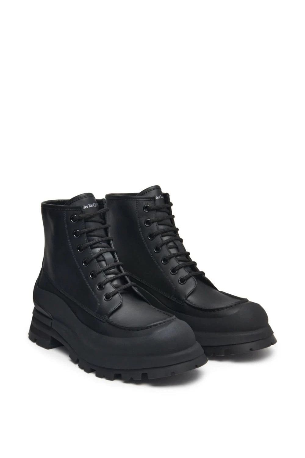 Alexander McQueen o1w1db10725 Wander Lace Up Boot in Black Size US 6 / EU 39 - 2 Thumbnail