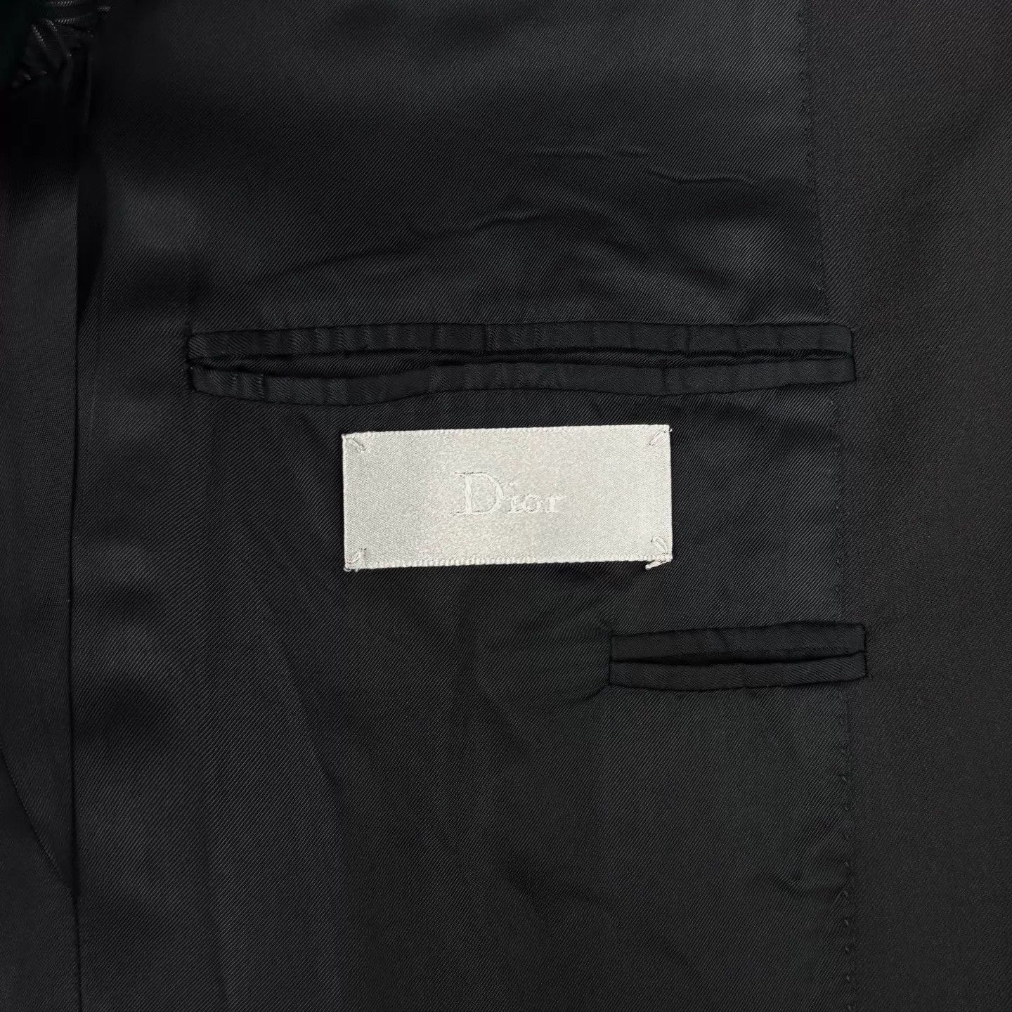 Dior Dior Black Collar Stripe Wool Blazer 48 Rare Size 48R - 4 Thumbnail