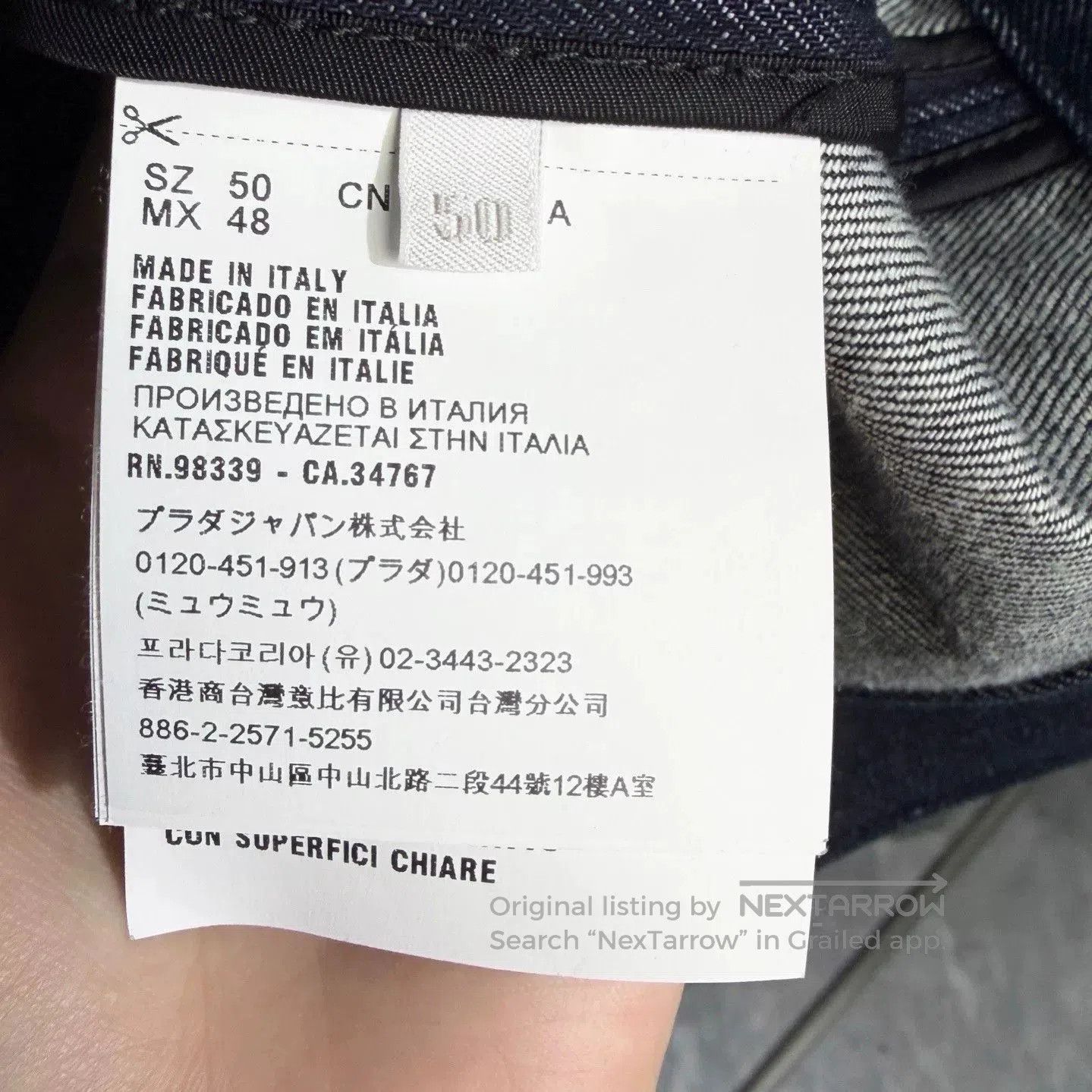 Prada prada denim jacket with triangle logo. Size US L / EU 52-54 / 3 - 4 Thumbnail