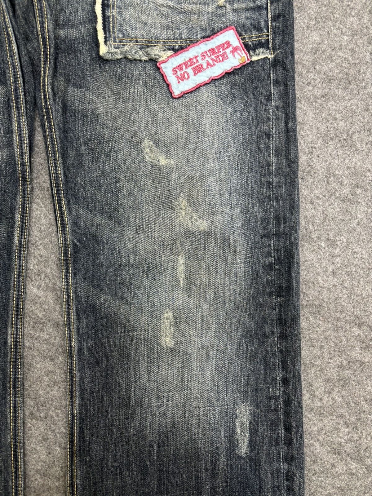 Japanese Brand × Seditionaries 💥Flare💥Insane Urban Craft Unfinishd Edge Distrssd Denim F475 Size US 34 / EU 50 - 6 Thumbnail