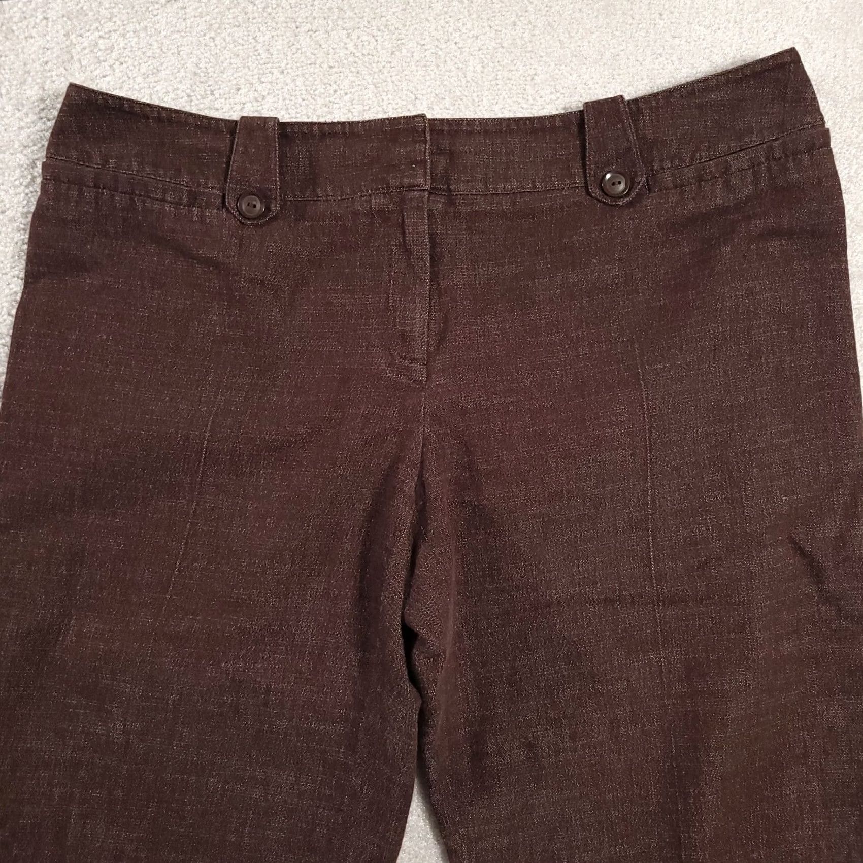 Vintage AGB Dress Pants Women's 16 Brown Wide Leg Stretch Size 38" / US 16 / IT 52 - 3 Thumbnail