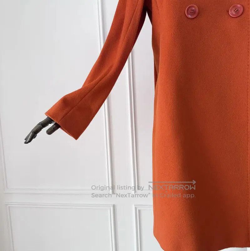 Max Mara MaxMara Orange Wool Ladies Coat . Size L / US 10 / IT 46 - 4 Thumbnail
